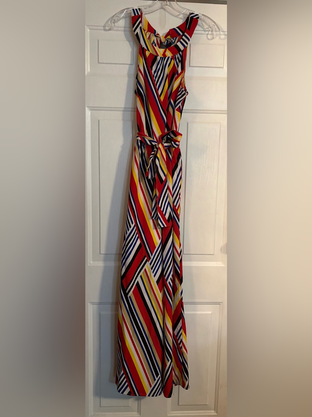 Ashley Stewart Striped Multicolor Jumper with Tie Waist - Picture 2 of 11